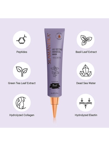 SEAMÁNTIKA Gesichtsmaske "60-Second Mineral - Basil Leaf Extract", 40 ml