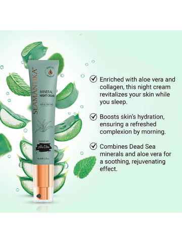 SEAMÁNTIKA Krem na noc "Mineral - Aloe Vera Leaf Juice" - 40 ml