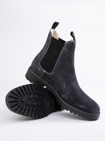 PAUL VESTERBRO Leder-Chelsea-Boots in Dunkelblau
