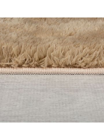 Flair Rugs Hochflor-Teppich "Farore" in Hellbraun