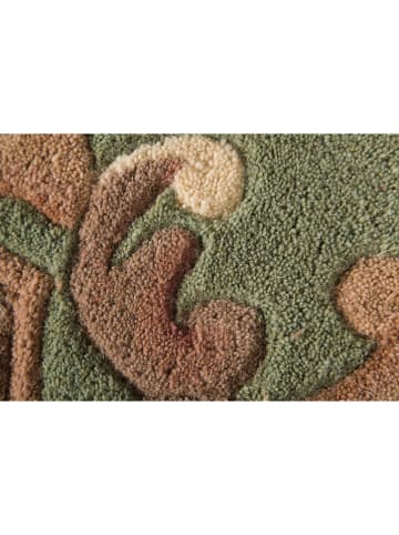 Flair Rugs Woll-Läufer in Grün/ Bunt