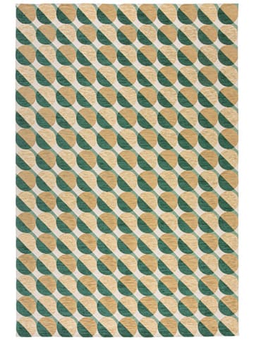 Flair Rugs Kurzflor-Teppich "Carlos Circle" in Gelb/ Grün