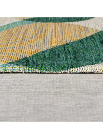 Flair Rugs Laagpolig tapijt "Carlos Circle" geel/groen