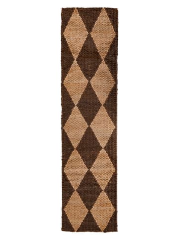 Flair Rugs Jute-Läufer "Nolen" in Beige/ Braun