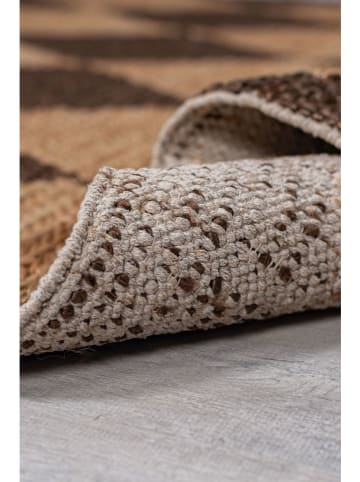 Flair Rugs Jute-Läufer "Nolen" in Beige/ Braun