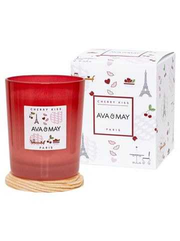 AVA & MAY Duftkerze "Cherry Kiss" in Rot - 180 g