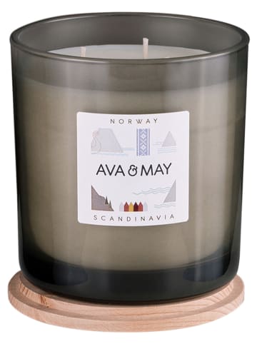 AVA & MAY Duftkerze "Norway" in Grau - 500 g