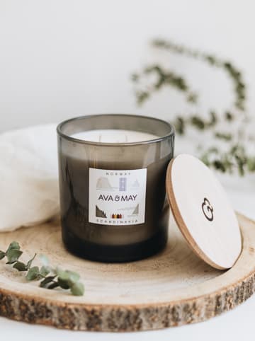 AVA & MAY Duftkerze "Norway" in Grau - 500 g