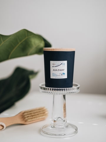 AVA & MAY Duftkerze "Santorini" in Dunkelblau - 180 g