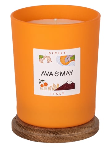AVA & MAY Duftkerze "Sizilien" in Gelb - 180 g