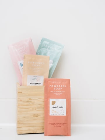 AVA & MAY Mydło w proszku (4 szt.) w różnych kolorach - 4 x 15 g