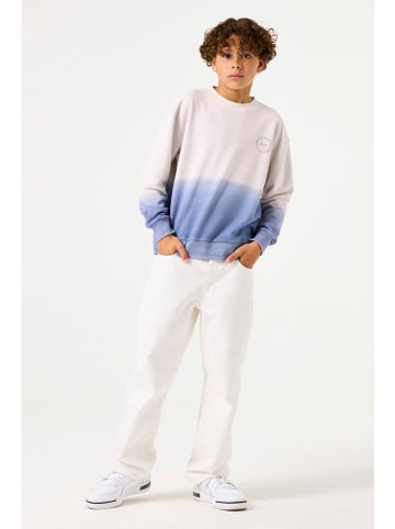 Garcia Sweatshirt in Blau/ Weiß
