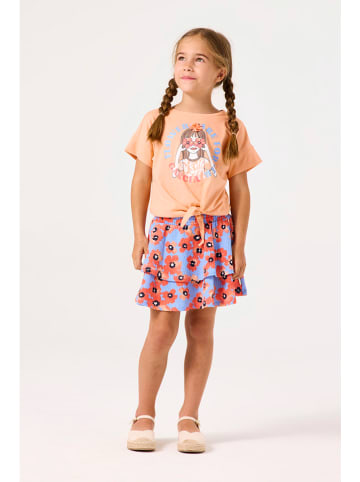 Garcia Rok lichtblauw/roze