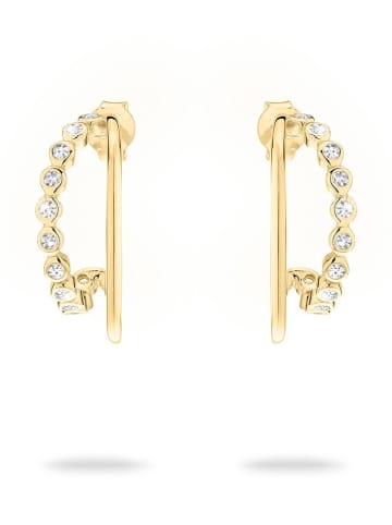 Tamaris Zilveren halfcreolen met edelstenen