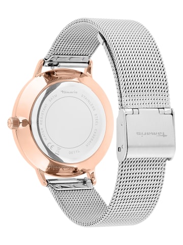 Tamaris Zegarek kwarcowy w kolorze srebrno-różowozłoto-białym