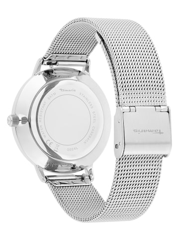 Tamaris Quarzuhr in Silber/ Weiß