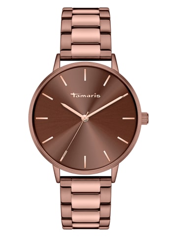 Tamaris Kwartshorloge bruin-roségoudkleurig