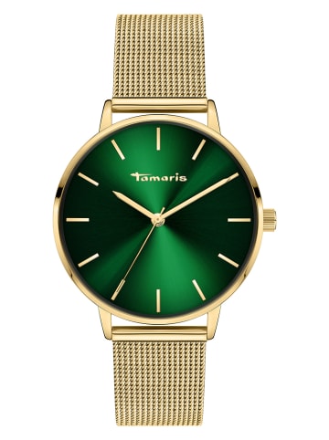 Tamaris Quarzuhr in Gold/ Grün