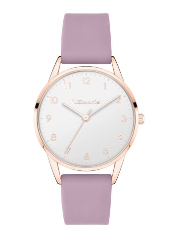 Tamaris Quarzuhr in Lila/ Roségold/ Weiß
