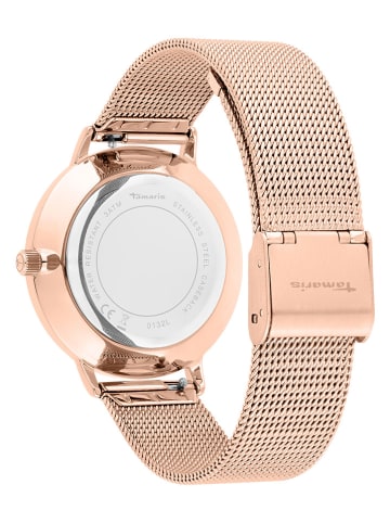 Tamaris Quarzuhr in Roségold/ Weiß