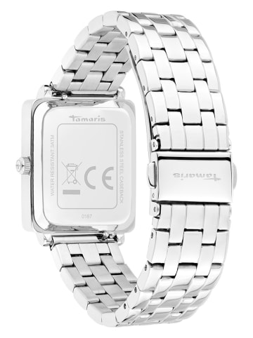 Tamaris Kwartshorloge zilverkleurig/lichtblauw