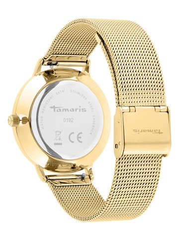 Tamaris Quarzuhr in Gold/ Weiß
