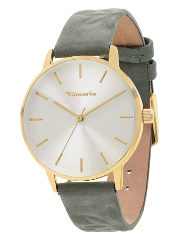 Tamaris Kwartshorloge groen/goudkleurig/wit