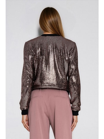 Nife Sweatjacke in Schwarz/ Gold