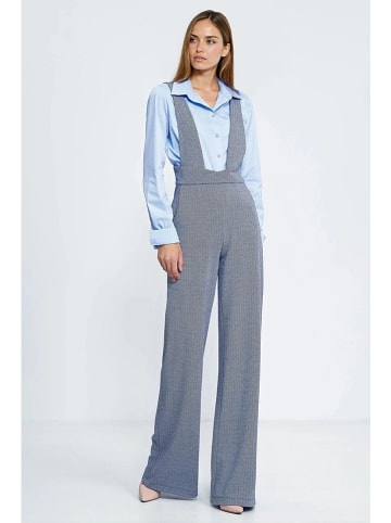 Nife Jumpsuit in Grau/ Dunkelblau