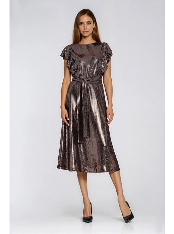 Nife Kleid in Gold/ Schwarz