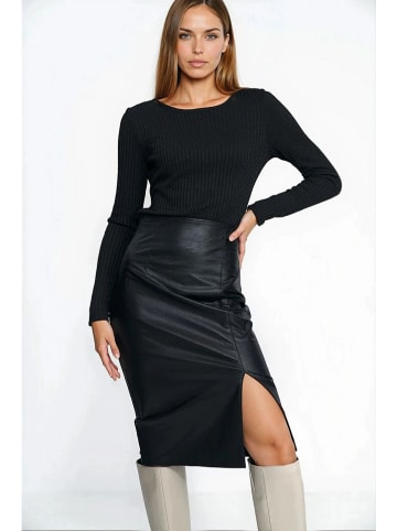 Nife Kunstlederrock in Schwarz