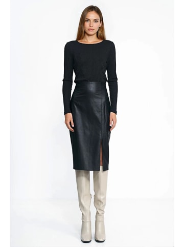 Nife Kunstlederrock in Schwarz