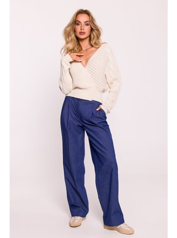 made of emotion Sweter w kolorze kremowym