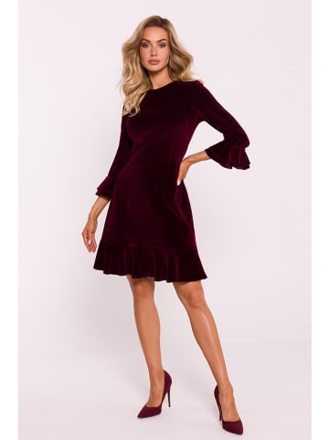 made of emotion Samtkleid in Dunkelrot