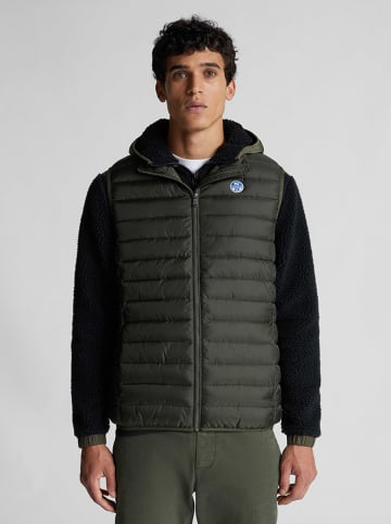 North Sails Kamizelka pikowana w kolorze ciemnozielonym