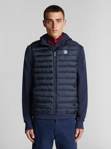 North Sails Doorgestikte bodywarmer donkerblauw