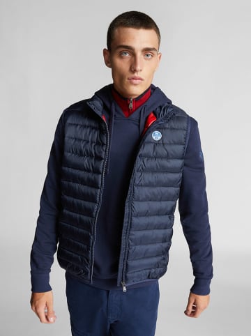 North Sails Doorgestikte bodywarmer donkerblauw