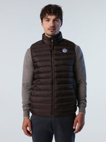 North Sails Doorgestikte bodywarmer bruin
