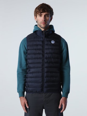 North Sails Doorgestikte bodywarmer donkerblauw
