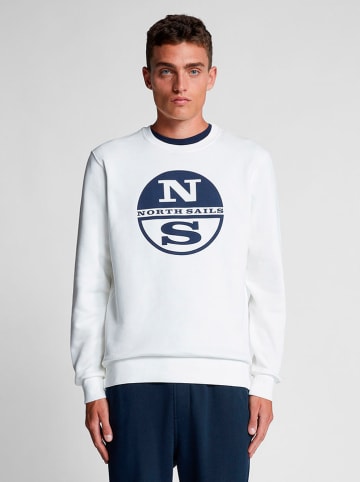 North Sails Sweatshirt wit/donkerblauw
