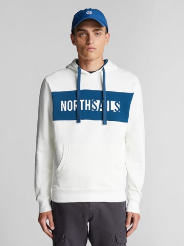 North Sails Hoodie wit /donkerblauw