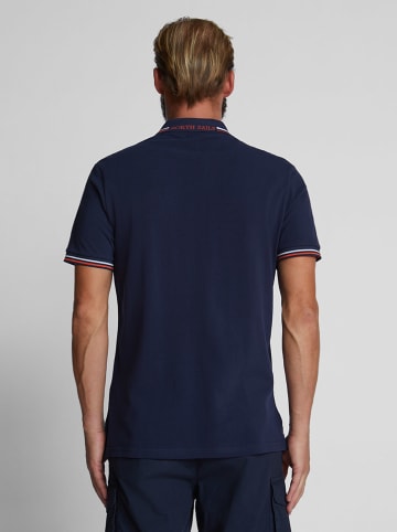 North Sails Poloshirt in Dunkelblau/ Orange