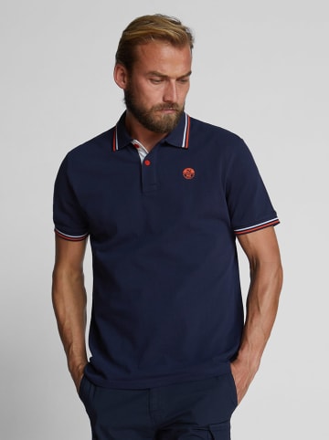 North Sails Poloshirt in Dunkelblau/ Orange