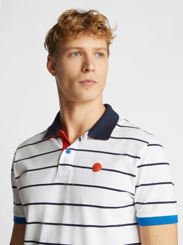 North Sails Poloshirt wit/blauw/oranje