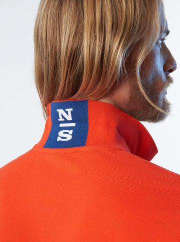 North Sails Poloshirt in Orange/ Blau