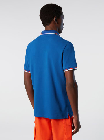 North Sails Poloshirt in Blau/ Orange