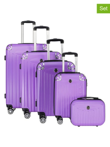 Canadian Peak 5-delige hardcase-trolleyset "Softlesseak" paars