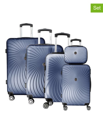 Canadian Peak 5-delige hardcase-trolleyset "Sunlighteak" donkerblauw