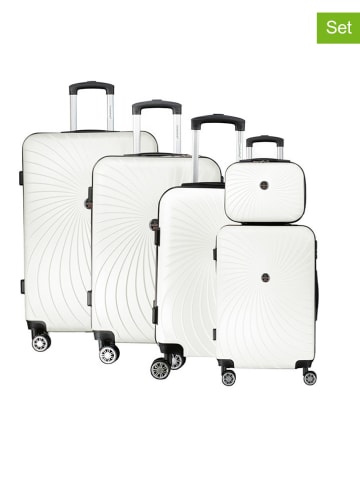 Canadian Peak 5tlg. Hardcase-Trolleyset "Sunlighteak" in Weiß