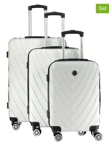 Canadian Peak 3tlg. Hardcase-Trolleyset "Salamanqueak" in Weiß